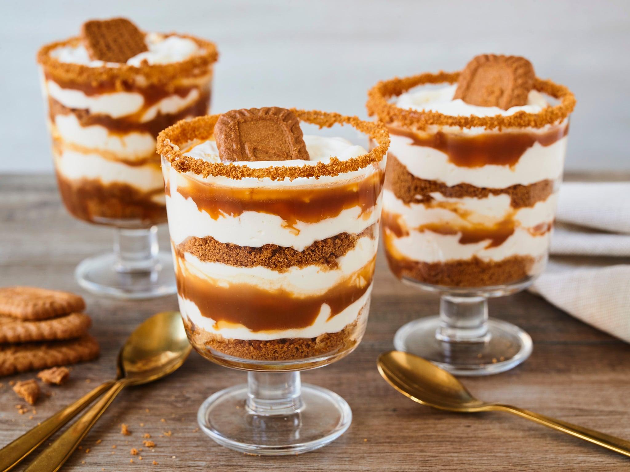 Crema de galletas y caramelo